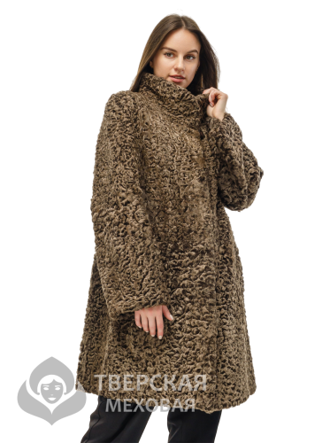 Шуба из каракуля «Будур» воротник сур